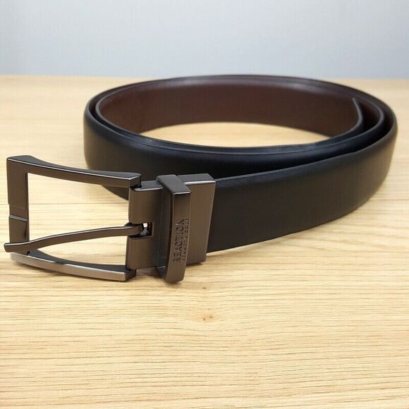 KENNETH COLE REACTION Mens Belt XL 42 44 Black Brown Reversible - Picture 1 of 6